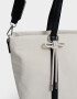 Shopper Clasico Cartera Shopper Con Correa - Blanco Crudo