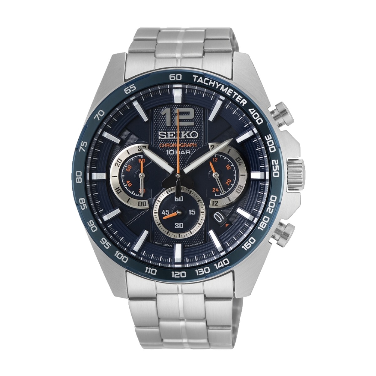 Reloj Seiko SSB345P1 para hombre con correa de acero - Azul 