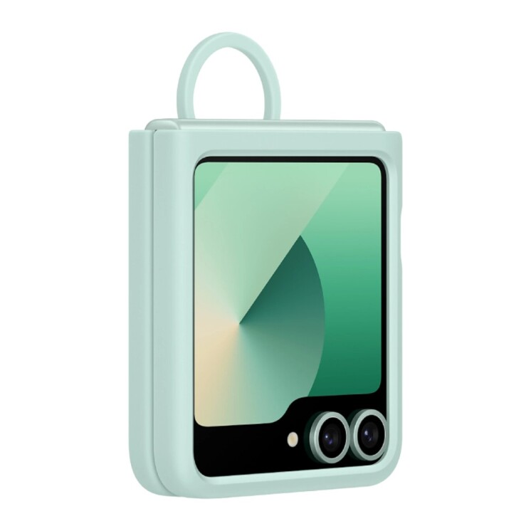 Funda Samsung Silicone Case con Anillo para Galaxy Z Flip6 Green