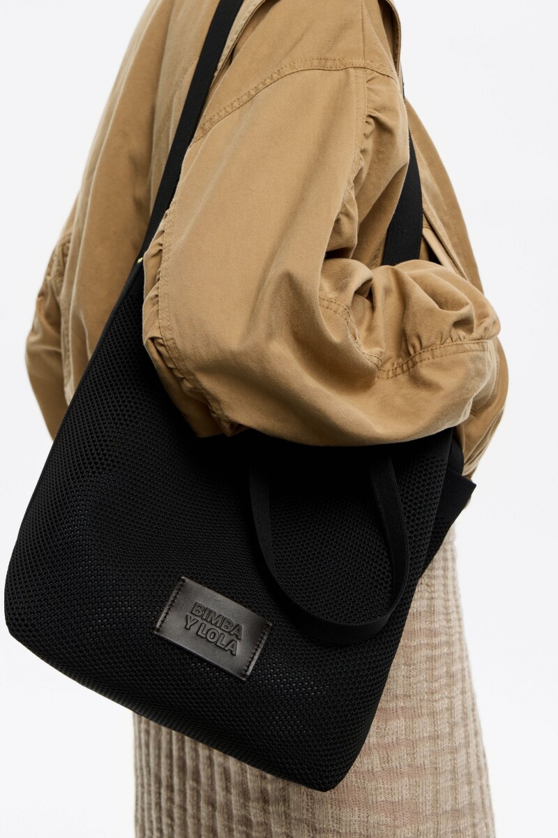 BOLSO SHOPPER FLYKNIT Negro