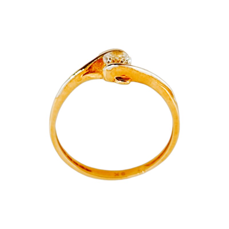 Anillo-Oro bajo-Piedras circonias-AN8031 conpiedra