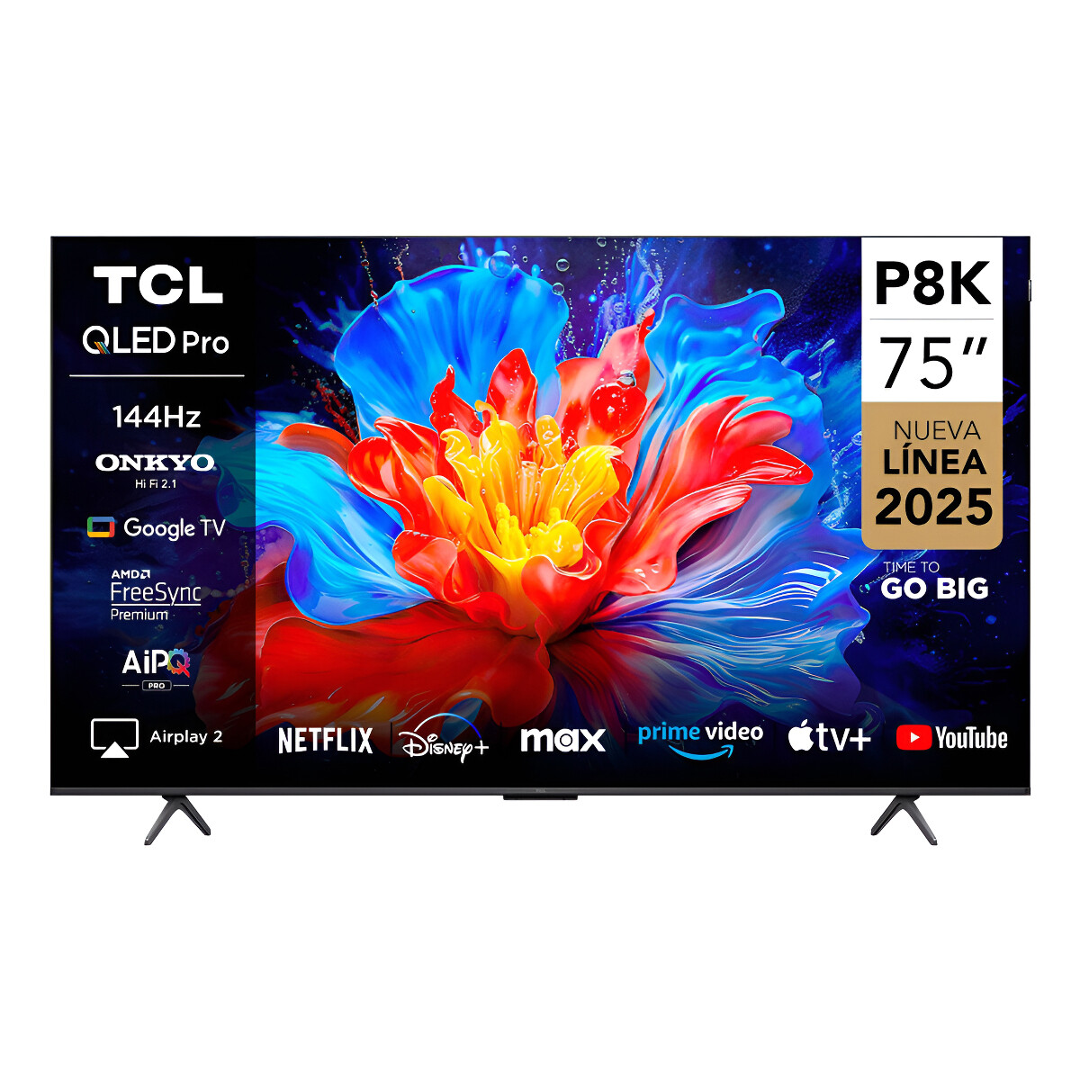 Smart Tv Tcl 75p8k Qled 75 4k Uhd 144hz Hdr10 Google Tv 