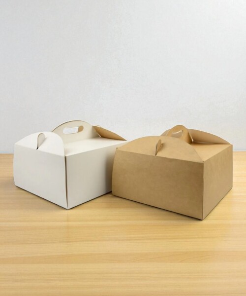 Caja 11 27x27x14 cm (torta) REVERSIBLE BLANCO MADERA