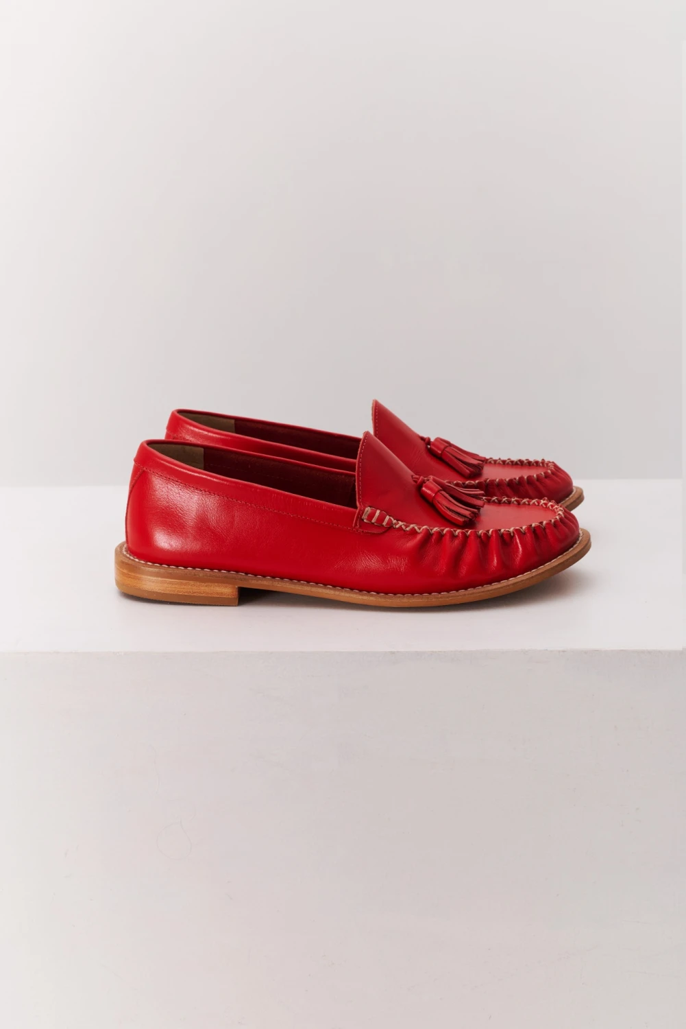 MOCASIN FLECOS rojo 38