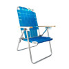 Reposera Sillón Plegable 5 Posiciones Descansar Aluminio Color Azul Reposera Sillón Plegable 5 Posiciones Descansar Aluminio Color Azul