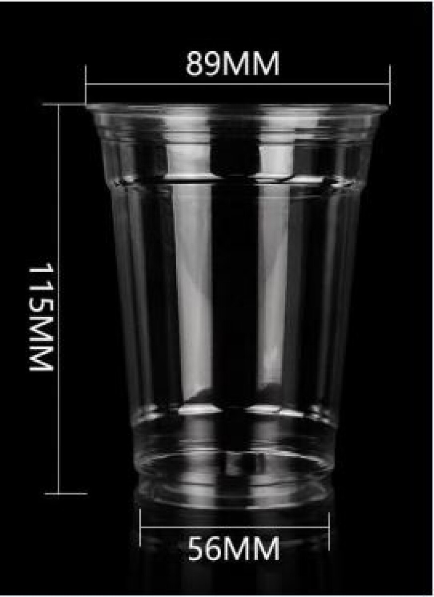 VASO PET 16 ONZAS (480 ml) DIÁMETRO BOCA 89MM CX1000 
