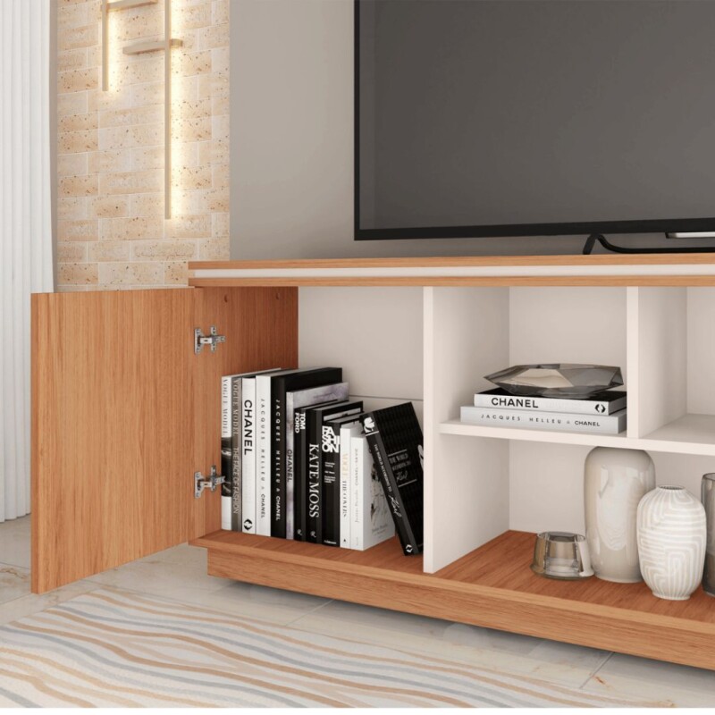 Rack Simetria 1.80 Freijo/Off White Rack Simetria 1.80 Freijo/Off White