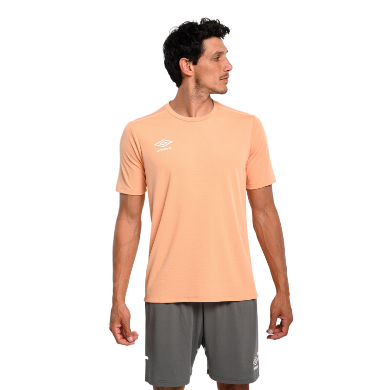 Remera de Hombre Umbro Holes Rosado Coral - Blanco