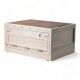 Caja Pp Organizadora Plegable Y Apilable Con Tapa De Mdf Sin Color