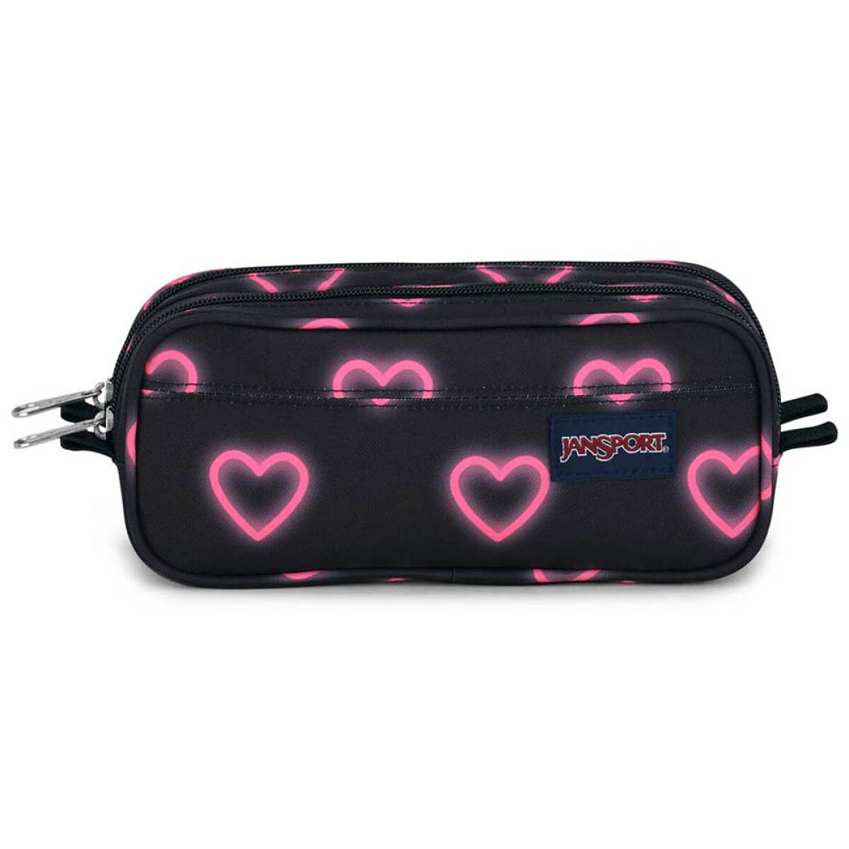 Large Accessory Pouch - Happy Hearts Black 