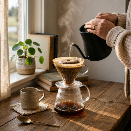 Cafetera Goteo 800 ml Borosilicato y Bambú Cafetera Goteo 800 ml Borosilicato y Bambú