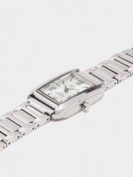 Reloj Rectangular Pulsera De Acero Inoxidable plateado
