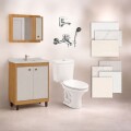 BAÑO COMPLETO N°3 INODORO CON MOCHILA + MUEBLE DE BAÑO 60 CM CON ESPEJO + GRIFERIA + CERAMICA DE PISO Y PARED BAÑO COMPLETO N°3 INODORO CON MOCHILA + MUEBLE DE BAÑO 60 CM CON ESPEJO + GRIFERIA + CERAMICA DE PISO Y PARED