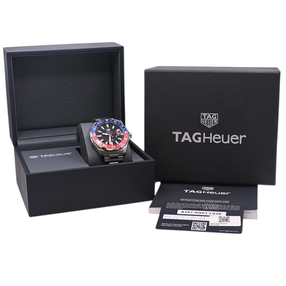 TAG Heuer Aquaracer GMT WAY201F-0 automático calibre 7 gmt caja 43mm. Año 2021 con estuche y papeles TAG Heuer Aquaracer GMT WAY201F-0 automático calibre 7 gmt caja 43mm. Año 2021 con estuche y papeles