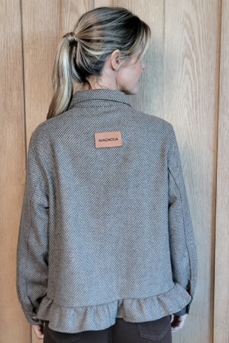 Sobrecamisa Rufina Paño Espigado Gris