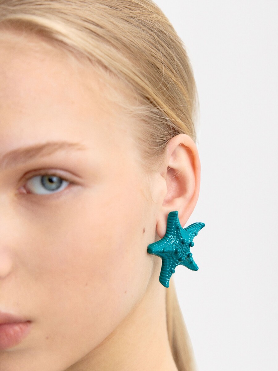 Pendientes De Estrellas De Mar rosa