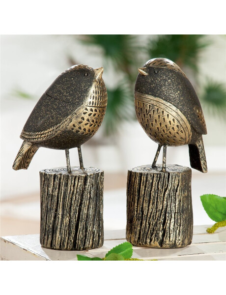 PAJAROS DECORATIVO RESINA 10x7x18CM NEGRO/DORADO PAJAROS DECORATIVO RESINA 10x7x18CM NEGRO/DORADO