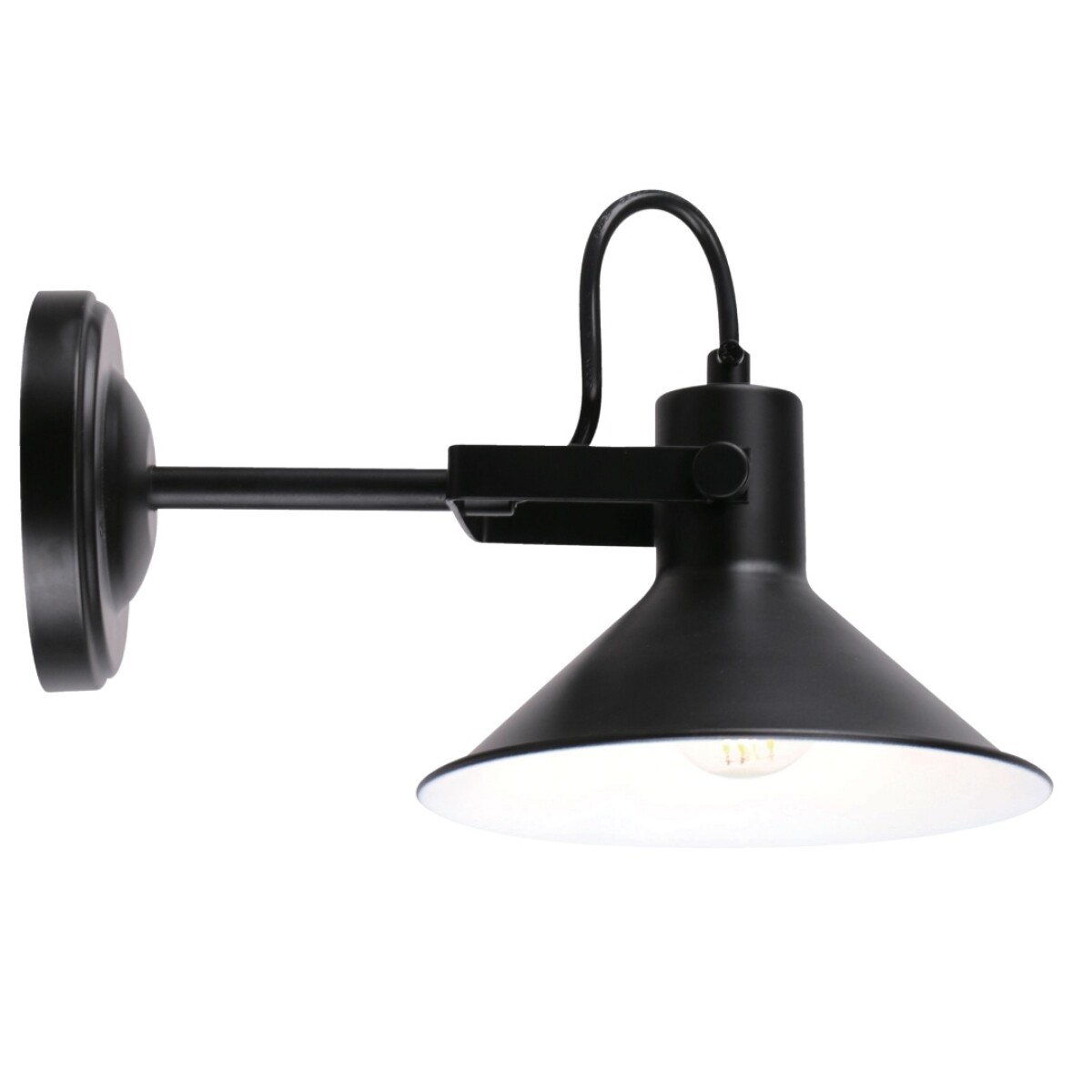 "APLIQUE 1 LUZ ""MARIANO"" NEGRO E27 60W" 