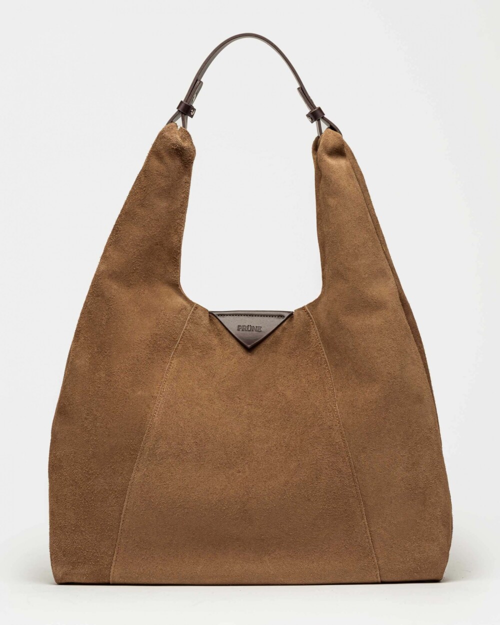 Bolso The Shopping en cuero gamuza Marron