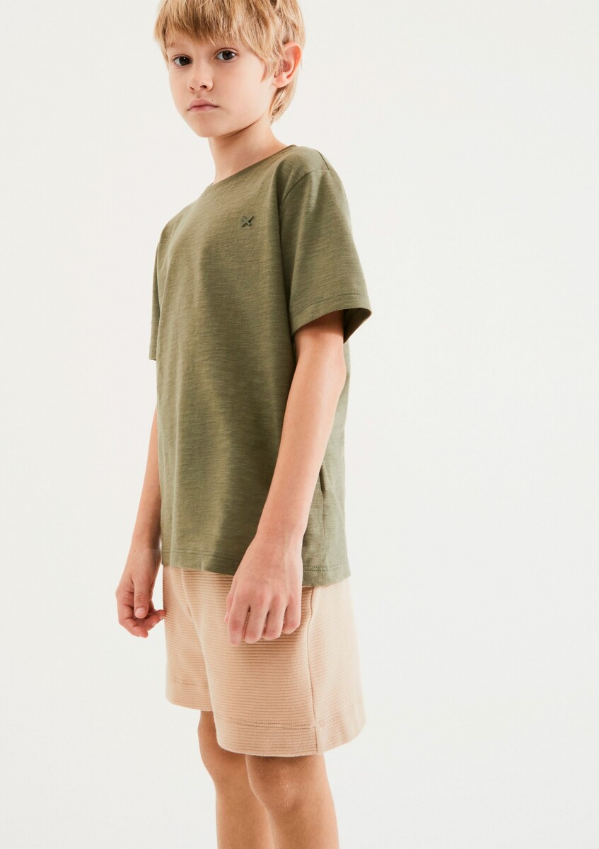 CAMISETA BÁSICA INFANTIL MODELO REGULAR - VERDE 