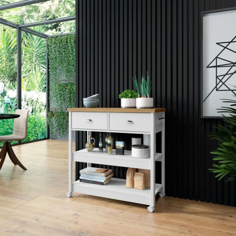 Mesa de Cocina Móvil Just Home Collection Denver Mesa de Cocina Móvil Just Home Collection Denver