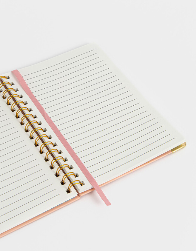 Anotadores Cuadernos y Memos Estampados Cuaderno A5 Espiralado Con Elástico Y Puntera Metálica - Combinacion Multicolor