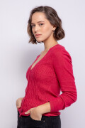 CARDIGAN SUNSET Rojo Granadina