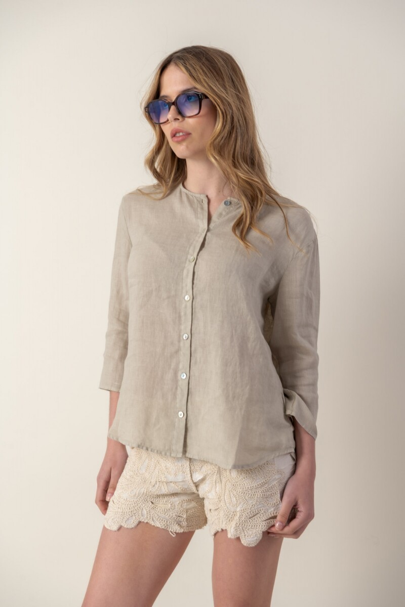 Camisa de Lino - Beige 