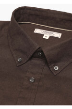 Camisa Arrow Lino Cotton Manga Larga Café