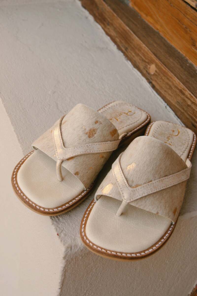 Sandalias Roma Oro Piel 