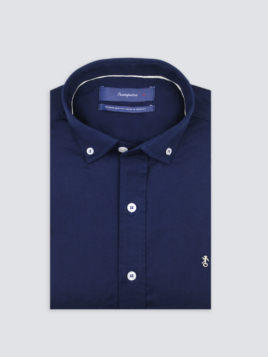 Camisa de Hombre Premium Lisa - Azul 