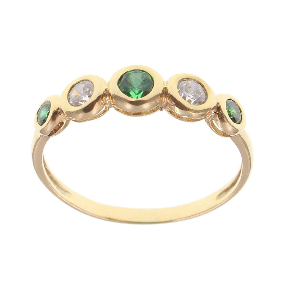 Anillo Celia de oro amarillo 18k con circonias 