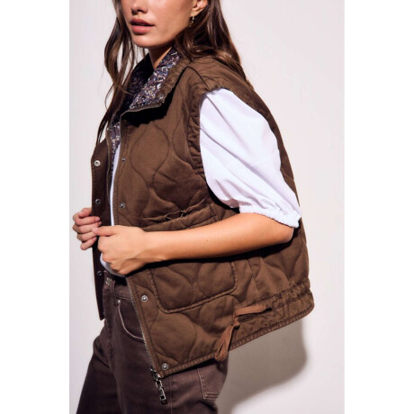 Chaleco Lavado Reversible Chocolate