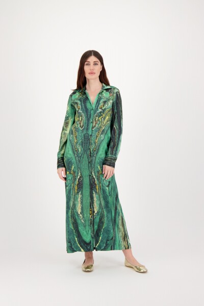 VESTIDO LARGO Verde
