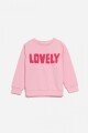 Sweatshirt con logo plush aplicado ROSA