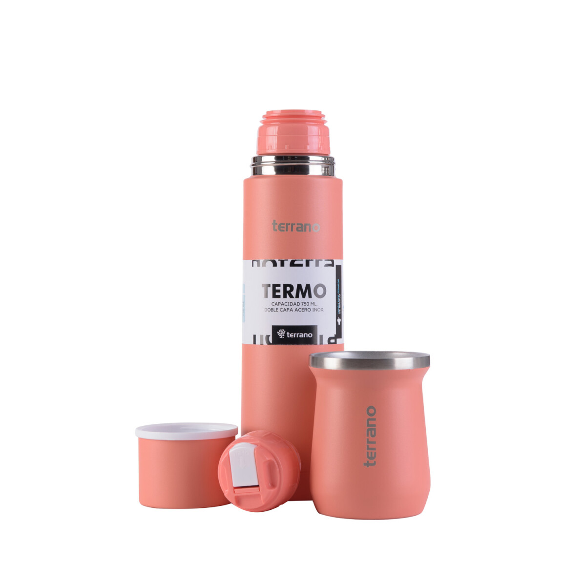 Kit Acero Bala - 750mL + Mate Tradicional - Coral 