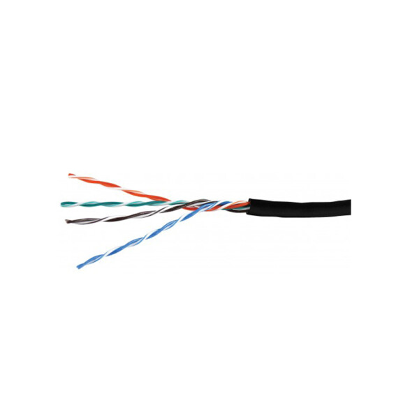 Cable de datos UTP CX Cat.6 4P negro para exterior PS9014