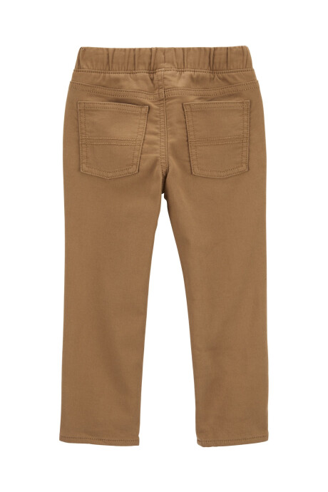 Pantalón en tejido dobby, color khaki. Talles 2-5T Sin color
