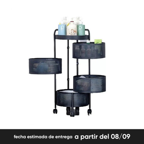Organizador frutero 4 compartimentos Negro