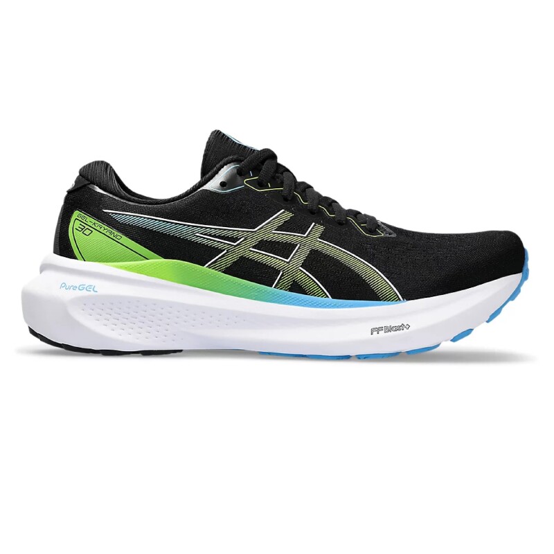 Asics Gel-kayano 30 Black/electric Lime Hombre Negro-lima