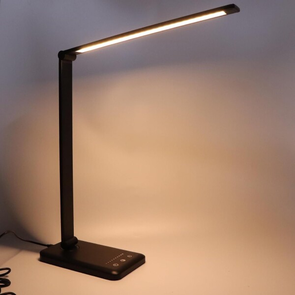 Lampara Luz Led Mesa Escritorio Regulable Temporizador Atrix Variante Color Negro