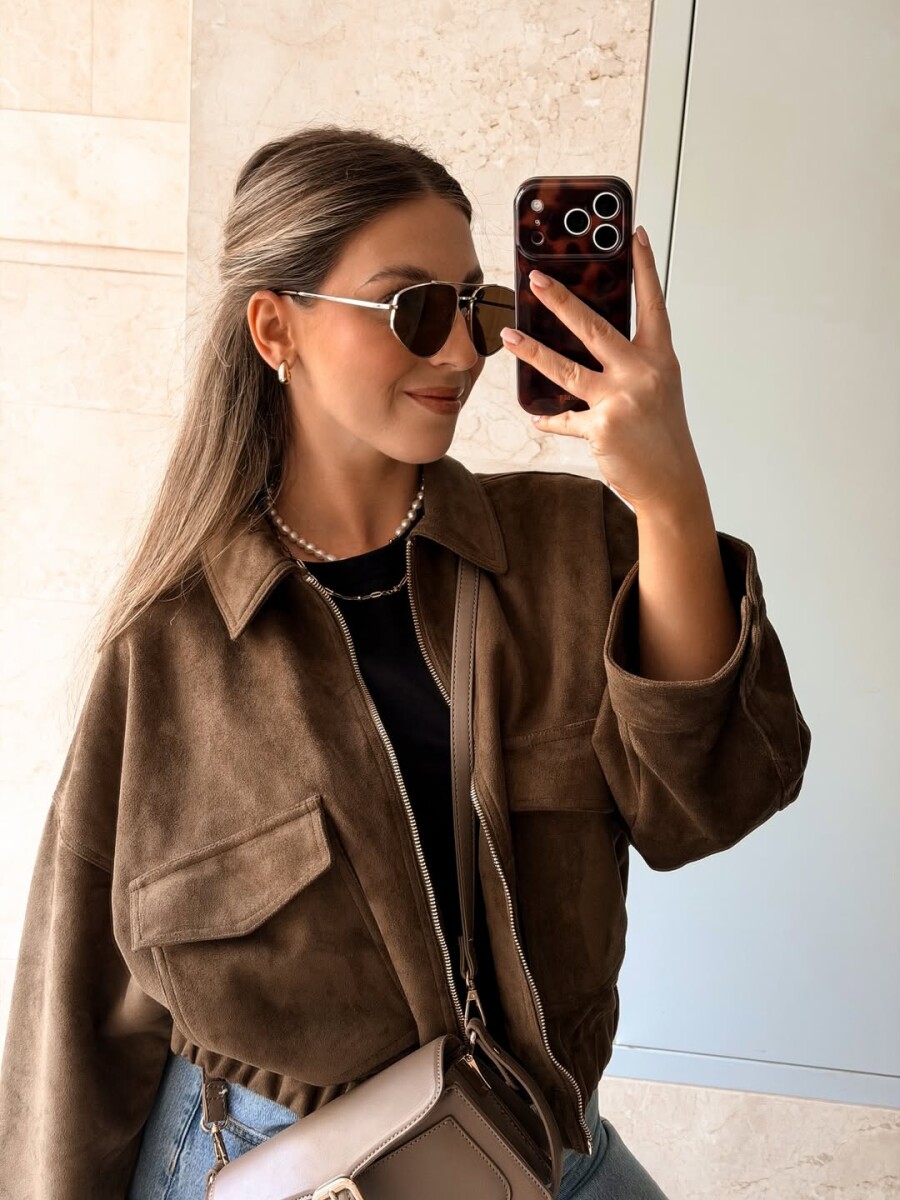 Campera AMALFI gamuza - chocolate 