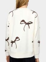 Sudadera Con Estampado De Lazos crudo