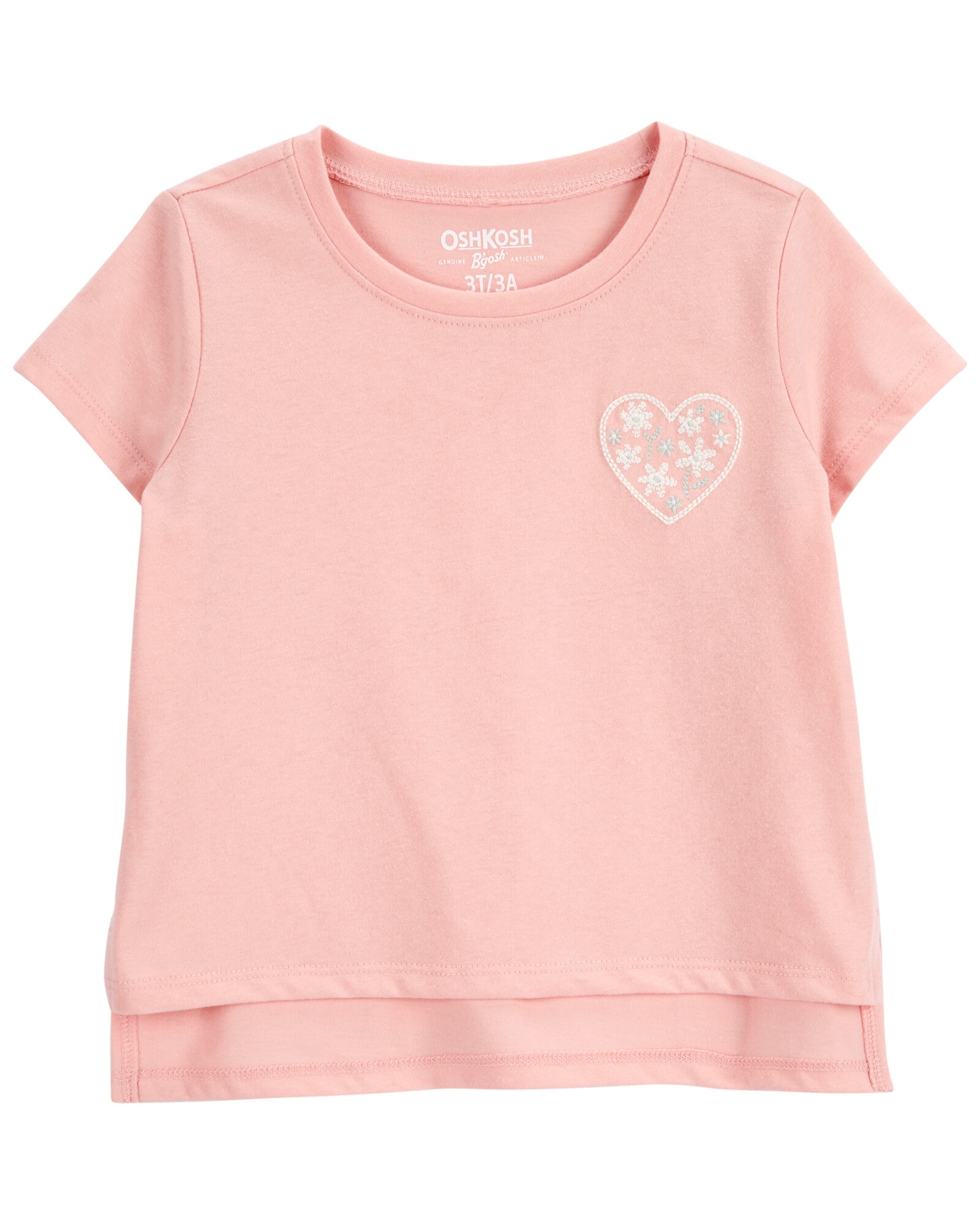 Remera de algodón con bordado corazón Remera de algodón con bordado corazón