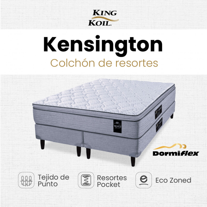 Colchón Kensington con sommier Queen 160x200