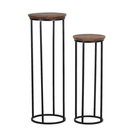 MESA AUXILIAR MADERA-Y-METAL MARRON ECLIPSE CASTAÑO