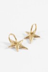 Aros estrella acero dorado