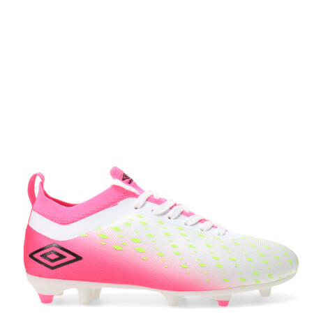 Championes Infantiles Umbro Limit HG Blanco - Rosado - Amarillo Lima