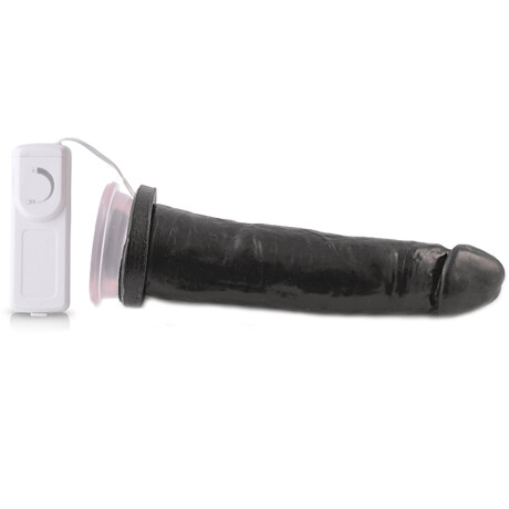 Vibrador Géminis Con Ventosa Negro