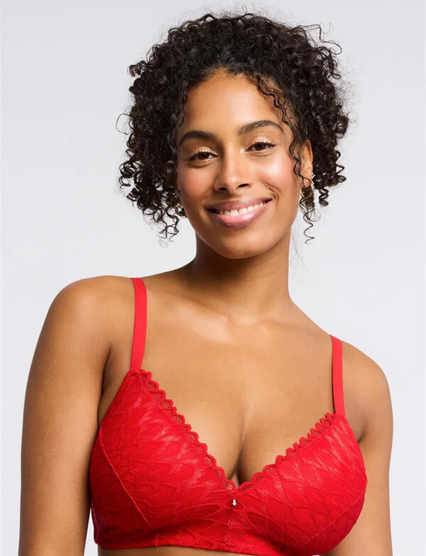 Soutien Sin Aro Encaje ROJO